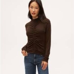 Black Ruched Women's Top